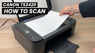 Canon Pixma TS3420 Printer How to Use the Scanner  3 ways [upl. by Ushijima322]