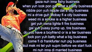 Vybz Kartel  Business  LYRICS ON SCREEN  TJ RECORDS [upl. by Brear]