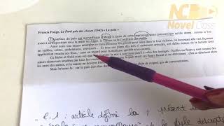 ORAL DE FRANÇAIS  LE COMMENTAIRE LINÉAIRE exemple de texte [upl. by Ahsok]