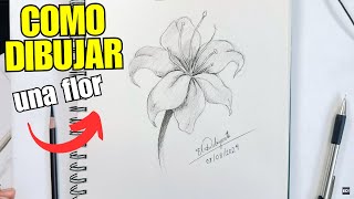 🔴 Cómo dibujar una flor realista a lápiz o carboncillo paso a paso [upl. by Assyla721]