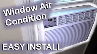 ❄️ Installing a Window Air Conditioning Unit  How to DIY [upl. by Ecnarret]