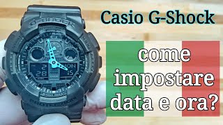 Casio G Shock Come Impostare Data e Ora analogico e digitale [upl. by Novyar]