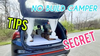 Seriously Useful Car Camping Tips for Beginner Campers  Easy NO BUILD SUV Camper Setup [upl. by Ainat]