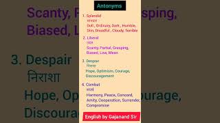 Antonyms Understanding Opposite Words  antonyms in English  important antonyms  Vocabulary [upl. by Wandy]