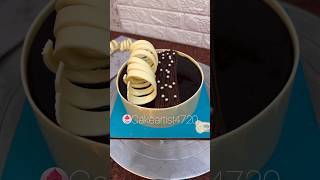 cake chocolate trending viralvideo whitechocolate cakedesign garnishing ytshorts [upl. by Lodmilla]