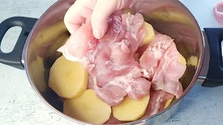 ¿TIENES POLLO Y PAPAS ¡TODO EN CACEROLA Y OLVÍDATE DE COCINAR CON SALSA PREPARADA EN 1 MINUTO [upl. by Eiramlehcar]