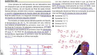 ENEM 2023 PPL Matemática Uma câmara de resfriamento de um laboratório temum dispositivo que ao ser [upl. by Negrom334]