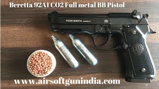 Beretta 92A1 CO2 Full metal BB Pistol in india  AIRSOFT GUN INDIA [upl. by Fenton653]