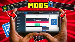 How to install mods in aternos server  How to add mod in minecraft pe server [upl. by Lole]