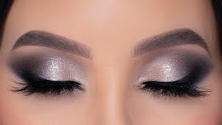 Classic Silver Sparkly Smokey Eyes Tutorial [upl. by Onitnerolf]