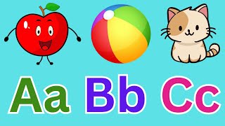 ABC FLASH CARDS FOR KIDS  LEARNING ABC LETTERS AND VOCABULARY [upl. by Kennie]