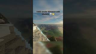 1000 Render Distance With Shaders minecraft shorts [upl. by Yetsirhc]