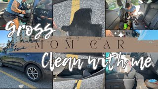 EXTREME CLEAN Gross mom car clean with me 🚙🧼 [upl. by Marinna600]