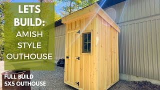 Full Build of a 5x5 Amish Style Outhouse [upl. by Edrick]