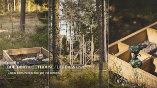 Off Grid Cabin  Building Outhouse  Bygger Utedass  Part1 [upl. by Rabi]