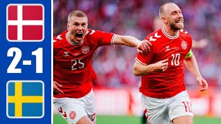 Denmark vs Sweden HIGHLIGHTS 21 Eriksen goal and Hojlund [upl. by Colner955]