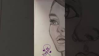 Boceto de Ariana Grande ✨ art bocetos dibujoarte [upl. by Katee256]