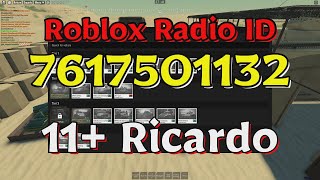 Ricardo Roblox Radio CodesIDs [upl. by Chamkis]