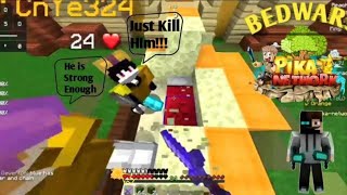 I played Bedwars on pika network minecraft pikanetworkbedwars [upl. by Sillyrama]