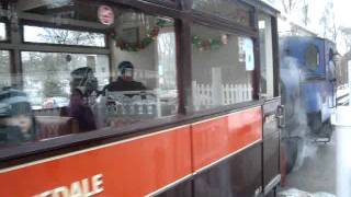 South Tynedale Railway Helen Kathryn on Christmas Train was leaving at Alston Railway Station [upl. by Thevenot504]