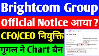 BCG share latest update Official Notice आया   BCG share news  Brightcom Group share latest news [upl. by Lebasiairam232]