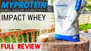 MyProtein Impact Whey Salted Caramel  FULL REVIEW [upl. by Rehprotsirhc]