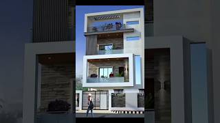 Modern 2 Flour Double House🏘️ Front Elevation Design 2024housedesign frontelevation viralvideo [upl. by Ahsemrac]