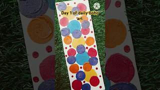 Day 1 of daily boho art  Bookmark painting diy aesthetic ytshots shortsfeed bookmark [upl. by Manvil]