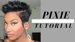 FLIPS AND SPIKES PIXIE TUTORIAL 2017  SHORT HAIR STYLES FOR BLACK WOMEN [upl. by Lindly]