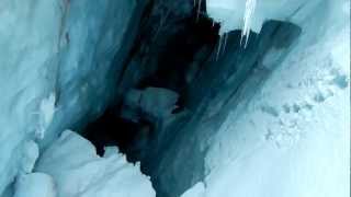 Inside a crevasse on Mt Rainiers Nisqually Glacier [upl. by Jauch774]