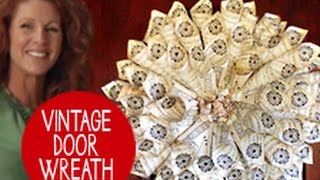 How to Make a Door Wreath Using Old Books [upl. by Eiffub]