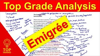 Grade 9 Analysis of The Emigrée by Carol Rumens Mr Salles [upl. by Keefer]