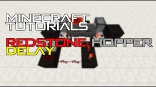 Minercraft Tutorial  Redstone Signal Hopper Delay [upl. by Inalawi]