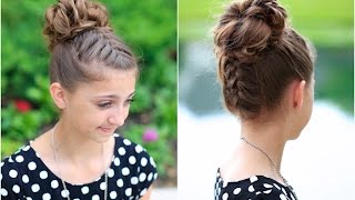 Double French Messy Bun  Updo Hairstyles [upl. by Cadmar873]