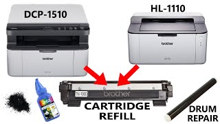 Brother TN1000 Refill  Brother DCP1510 Printer Refill  Brother HL1110 Refill  DR1000 Drum Repair [upl. by Nauqan]