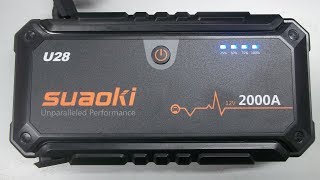 Product Review Suaoki U28 2000A Peak Jump Starter Pack  IT ROCKS [upl. by Iona]