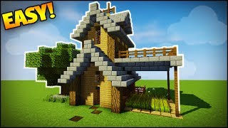 Minecraft SurvivalStarter House Tutorial  How to Build a House in Minecraft [upl. by Ihdin]