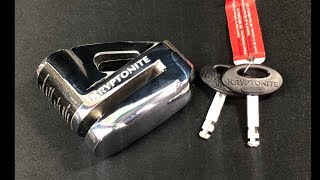 Kryptonite Motorcycle disc brake lock picked open easily [upl. by Bowra]