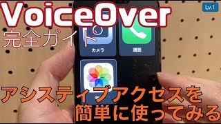 アシスティブアクセスを簡単に使ってみる【Lv1】～VoiceOver完全ガイドiOS17～ [upl. by Thormora343]