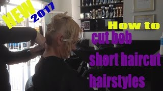 cut bob short haircut hairstyle boblijn haar kapsel KNIPPEN [upl. by Leyes]