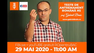 ROMÂNĂ pentru BAC 2020  teste de antrenament5 [upl. by Berliner398]