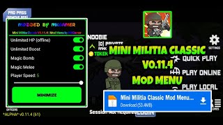 Mini Militia Classic V0114 Mod Menu  Mini Militia Classic Mod Apk  Mini Militia Classic Mod Menu [upl. by Florie]