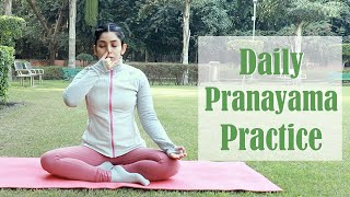 15 Mins Pranayama Practice  5 Deep Breathing Exercises you should do Daily [upl. by Iclek]