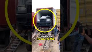 Offloading Rolls Royce On Broken Wooden Ramp [upl. by Autumn]