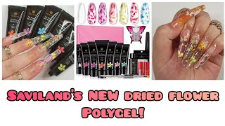 Saviland NEW Floraldried flower POLYGEL HOW TO LAZY GIRL METHOD POLYGEL TUTORIAL [upl. by Yrakaz]