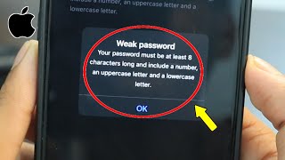 iPhone  Weak password Your password must be at least 8 characters long and include a number [upl. by Yelyk83]