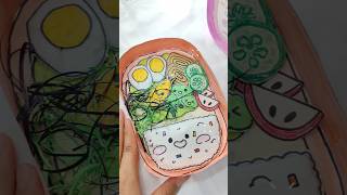 Bento lunch box✨❤️ papercraft diy satisfying art paperdiy paperplay squishy art artandcraft [upl. by Eyks]