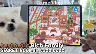 Aesthetic RICH Family SECRET ROOM in Toca Boca 🏠🍃 Play Toca Boca With My Dog  Toca Life World [upl. by Nisse]