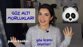 Göz Altı Morlukları ve Koyu Halkalar  Nedenleri  Çözümleri  Krem Önerileri [upl. by Aneehsat]