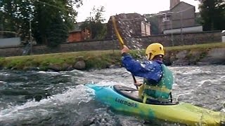 Wildwasser Kajak Sport lernen Traversieren Seilfähre Anleitung [upl. by Harman]